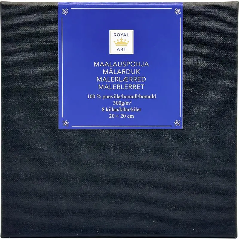 Maalauspohja Royal Art 20 x 20 cm musta