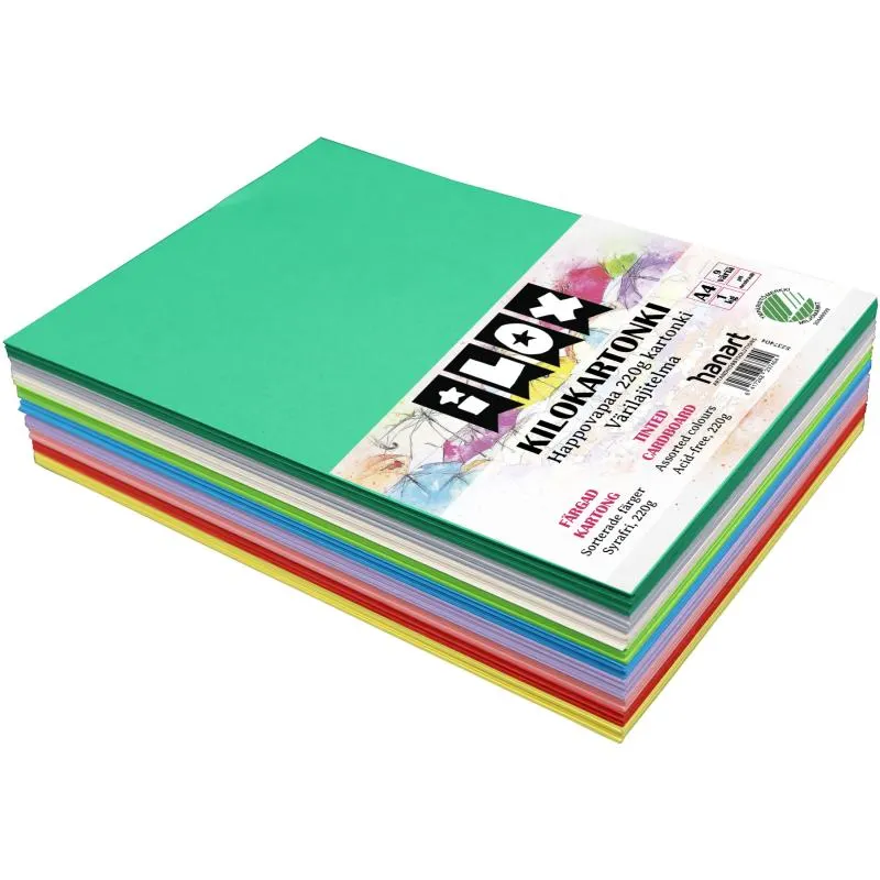 Kilokartonki ILOX A4 220 g 9 väriä