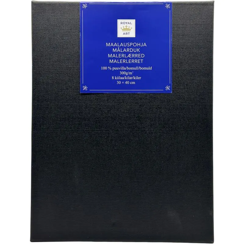 Maalauspohja Royal Art 30 x 40 cm musta