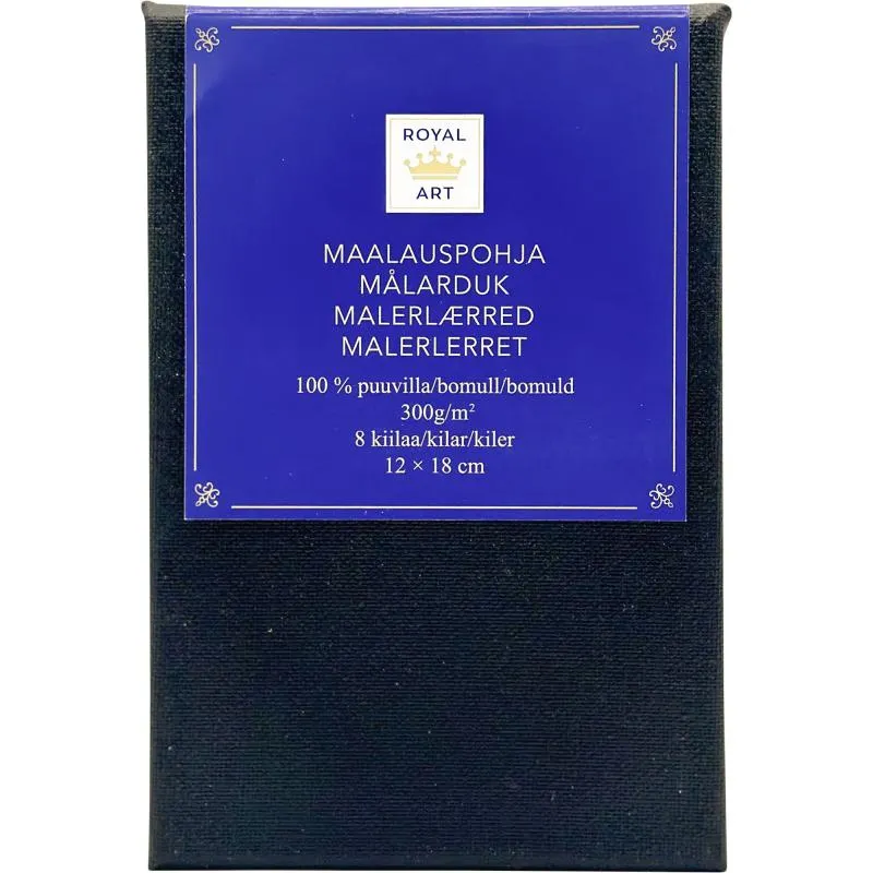 Maalauspohja Royal Art 12 x 18 cm musta