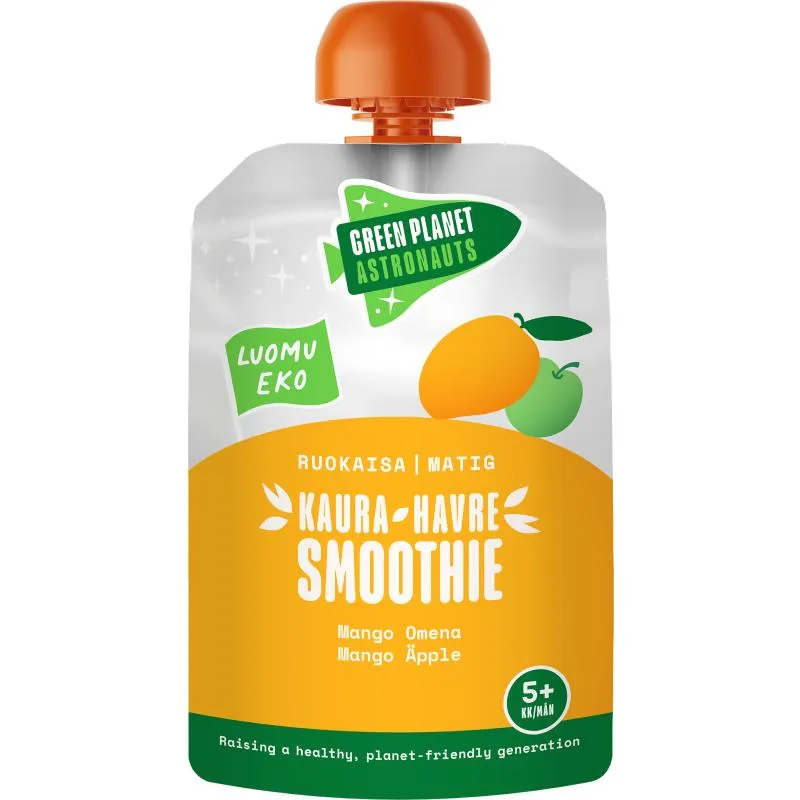Kaurasmoothie Green Planet Astronauts 100 g omena-mango luomu 5 kk+
