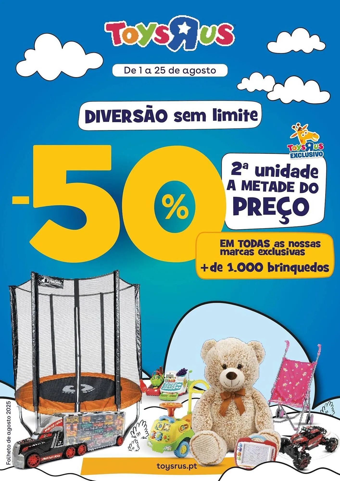 Folheto Folheto Toys R Us de 1 de agosto até 25 de agosto 2025 - Pagina 1