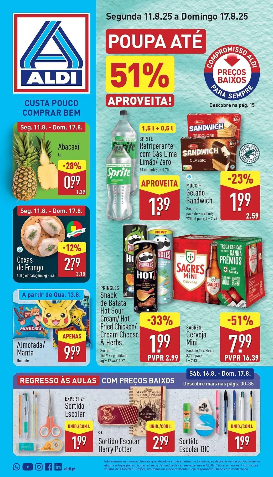 Folheto Folheto ALDI de 11 de agosto até 17 de agosto 2025 - Pagina 1