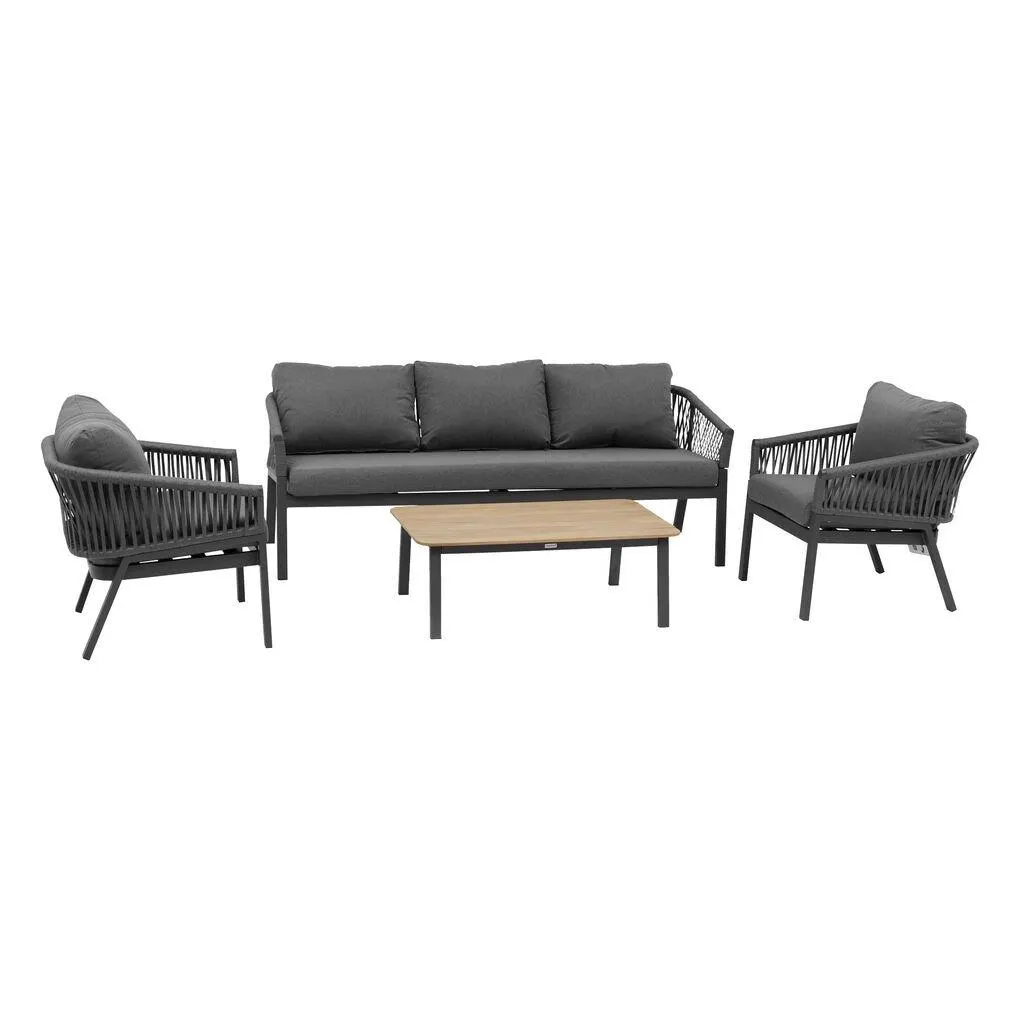 Conjunto de jardim ORIENGO cinza escuro