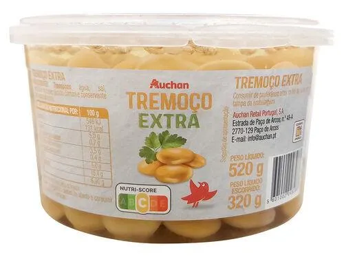 tremoço auchan extra taça pl 520g