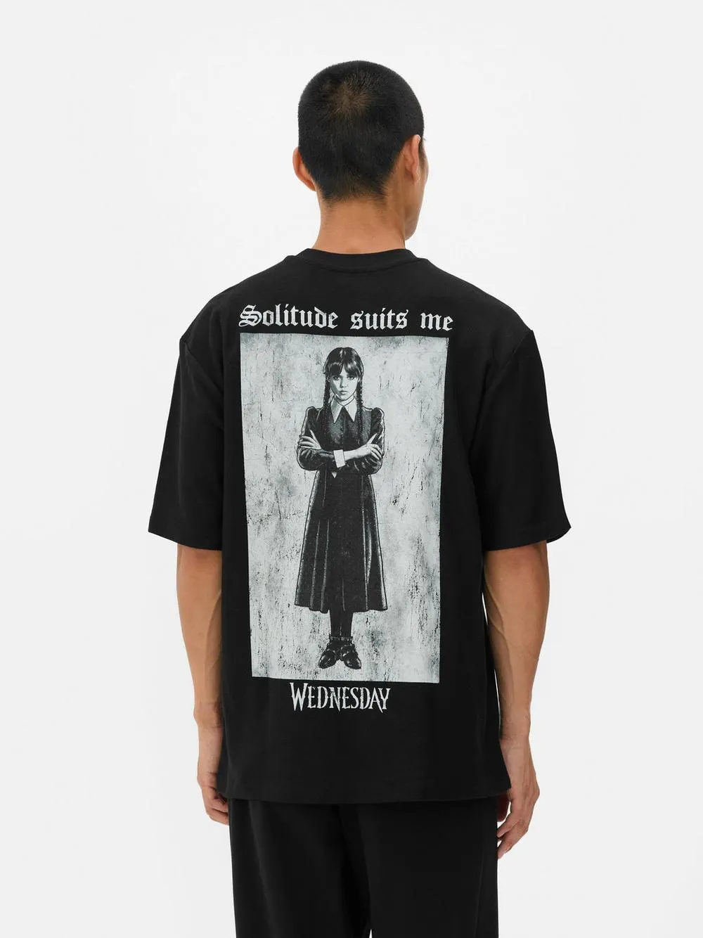 T-shirt gráfica texturada Wednesday