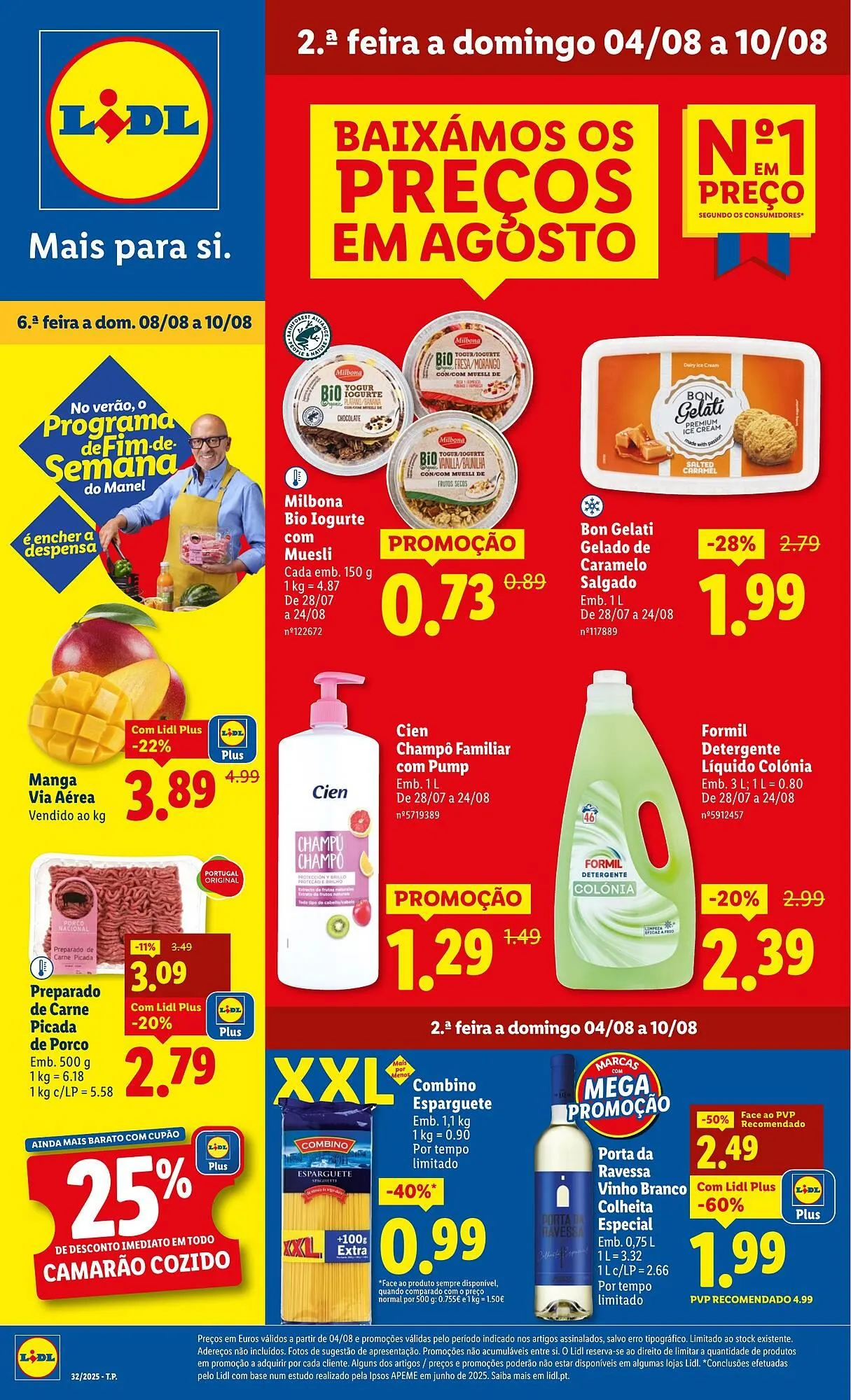 Folheto Folheto Lidl de 4 de agosto até 10 de agosto 2025 - Pagina 1