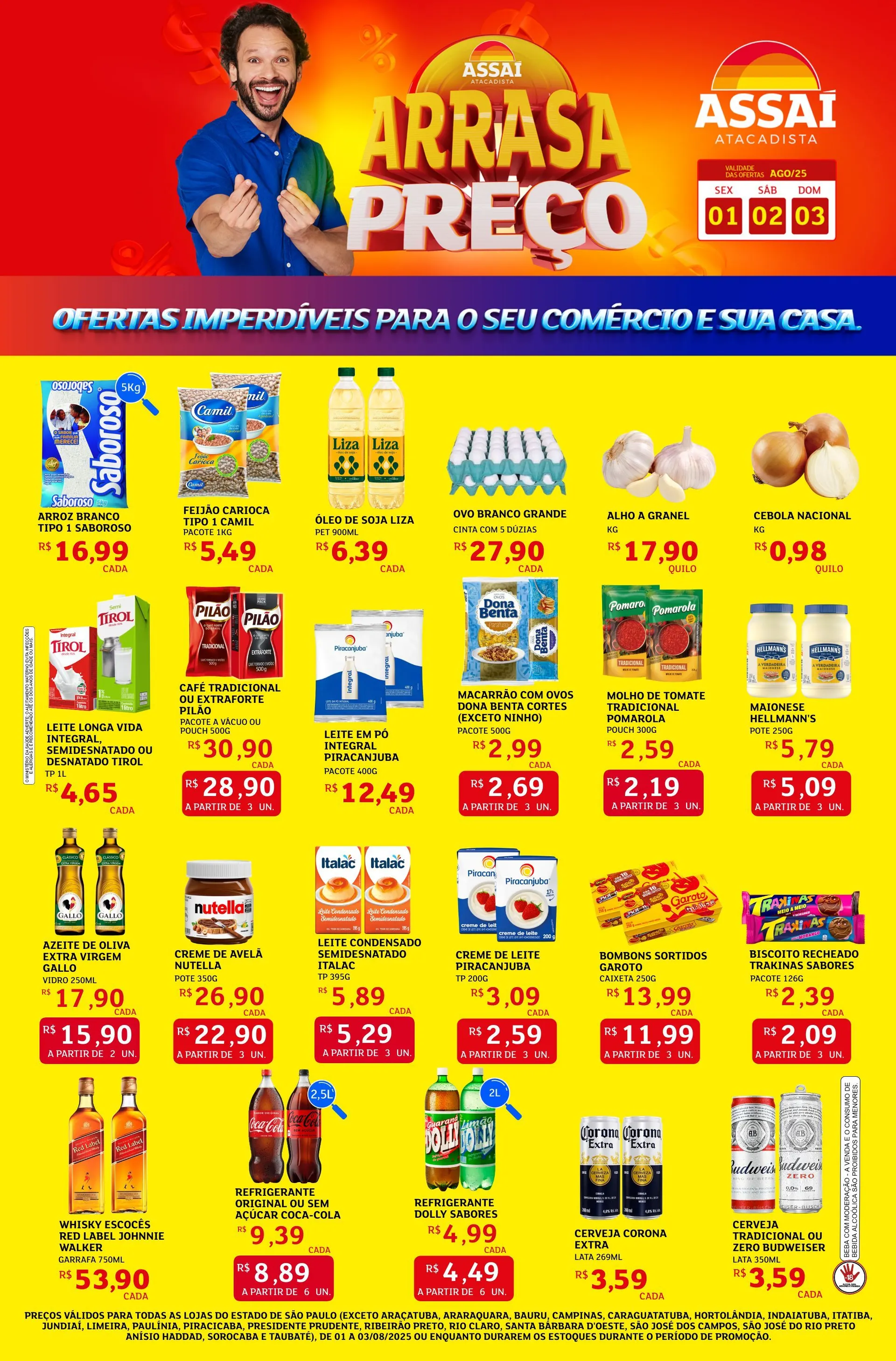 Encarte de Assaí Atacadista - Catálogos semanais 1 de agosto até 3 de agosto 2025 - Pagina 1