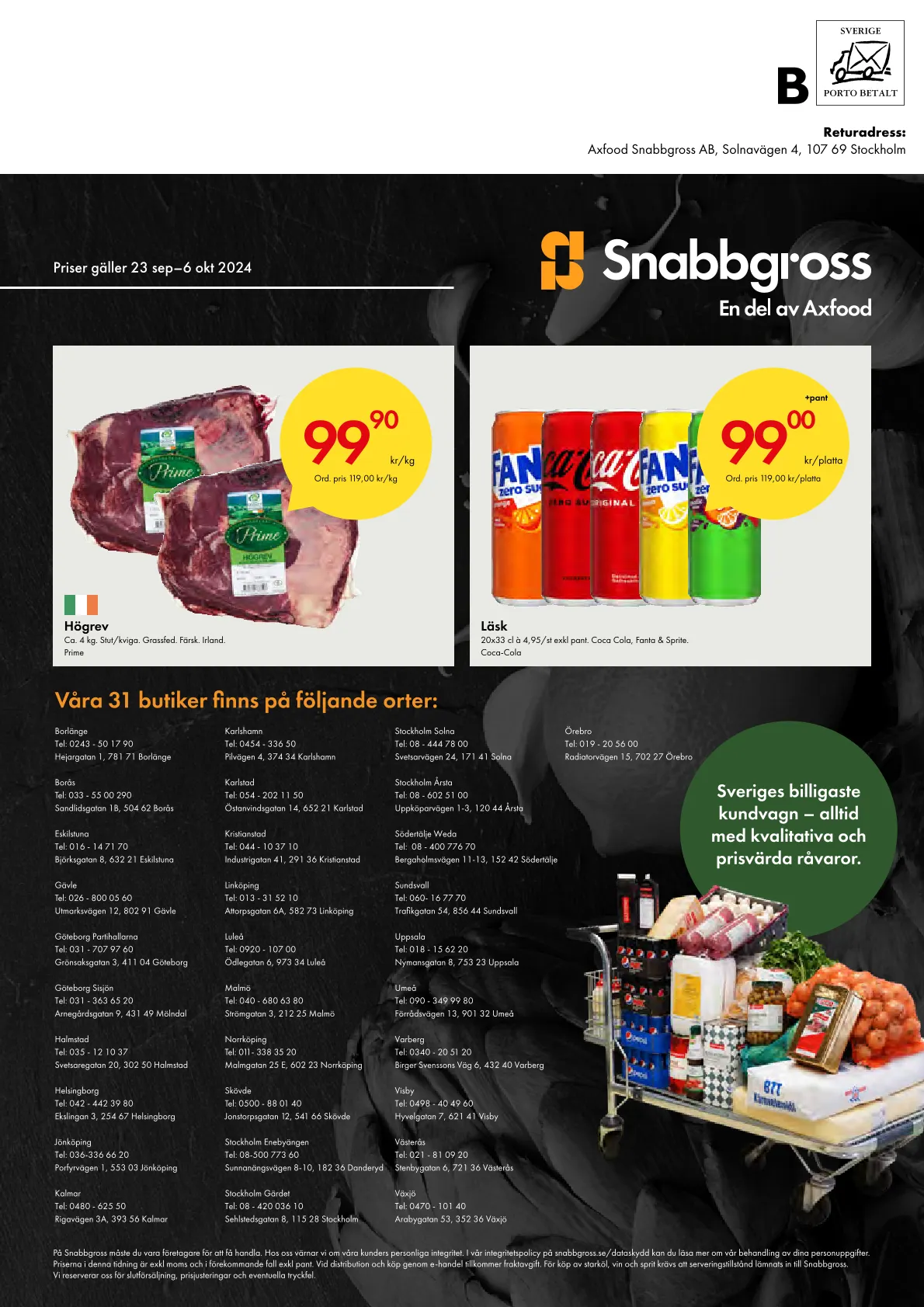 Axfood Snabbgrosss specialerbjudanden från 23 september till 7 oktober 2024 - Reklamblad sidor 15