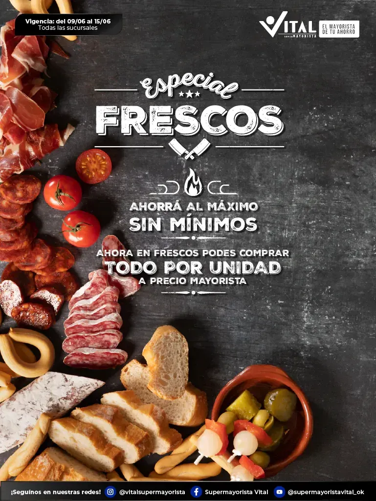 Ofertas de Vital Ofertas Frescos 9 de junio al 15 de junio 2025 - Página 1 del catálogo