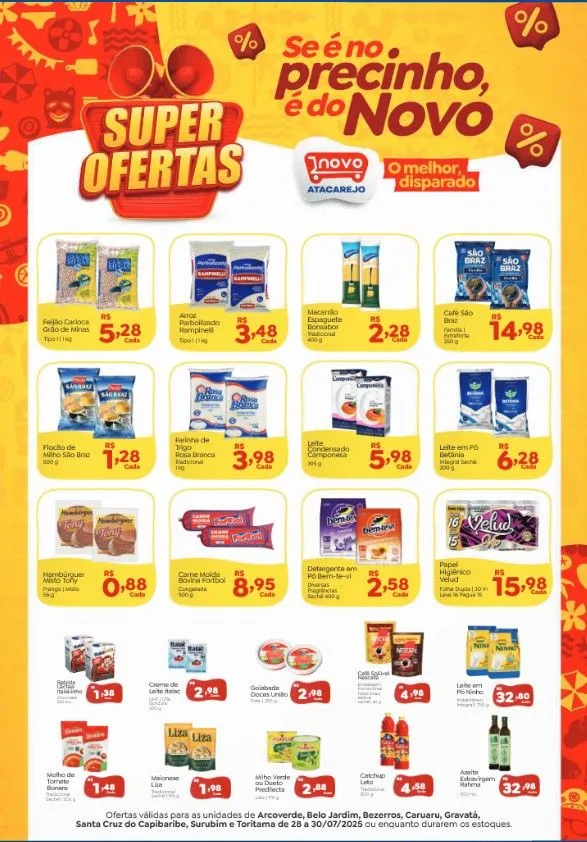 Encarte de Folhetos Novo Atacarejo 28 de julho até 30 de julho 2025 - Pagina 1