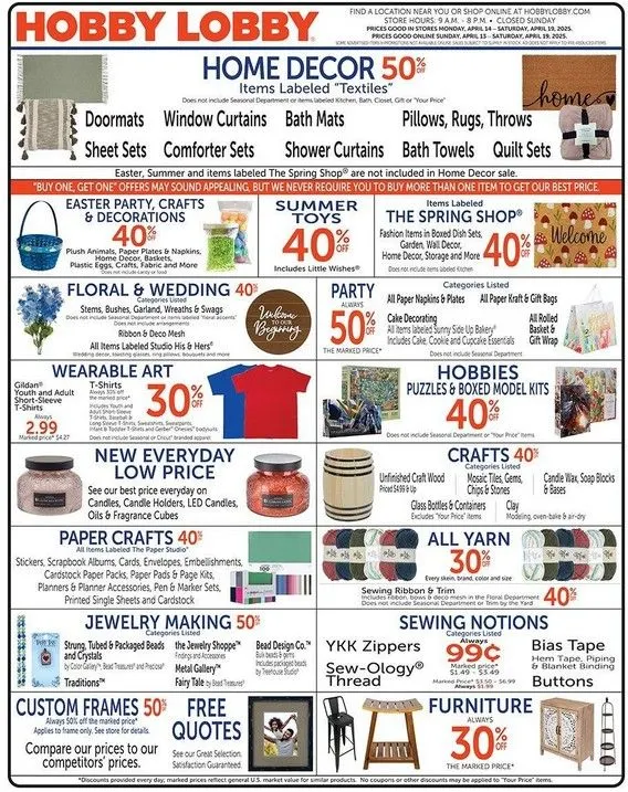 Weekly ad Hobby Lobby Sales from April 14 to April 19 2025 - Page