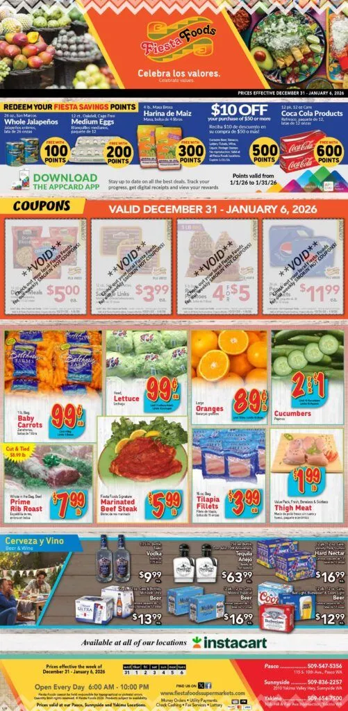 Weekly ad Fiesta Foods SuperMarkets Sales from December 31 to January 6 2026 - Page 