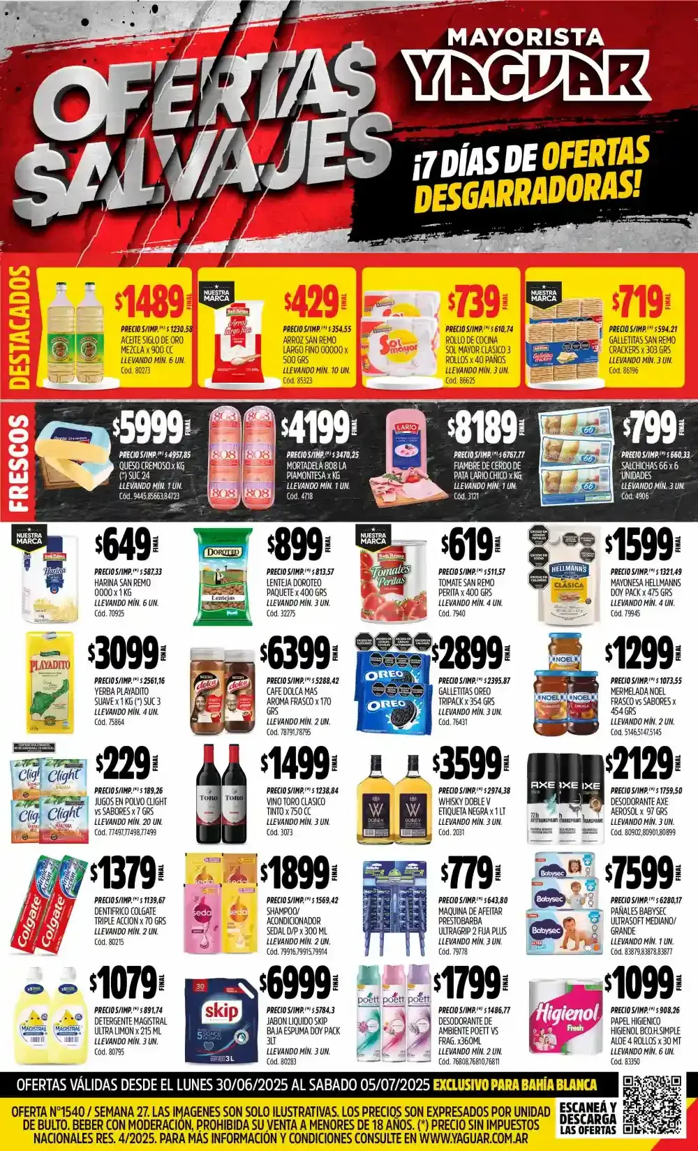 Ofertas de Ofertas Yaguar 30 de junio al 5 de julio 2025 - Página 1 del catálogo