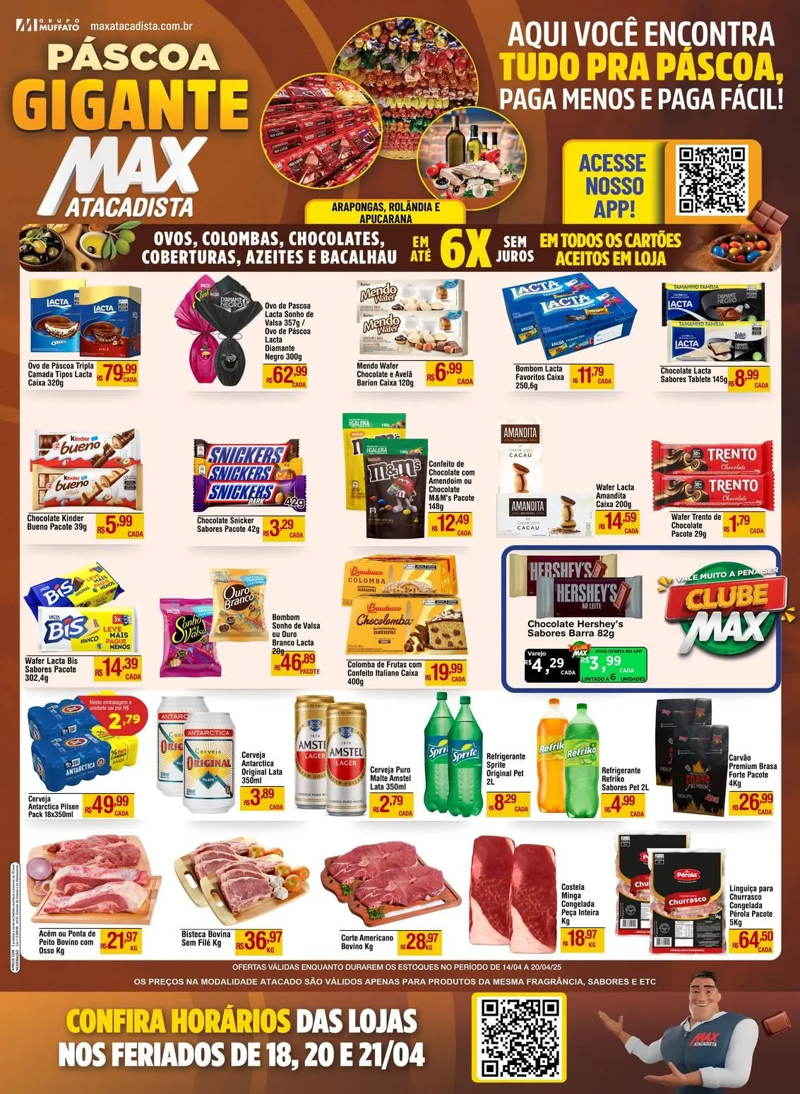Encarte de Folheto Max Atacadista 14 de abril até 20 de abril 2025 - Pagina 1
