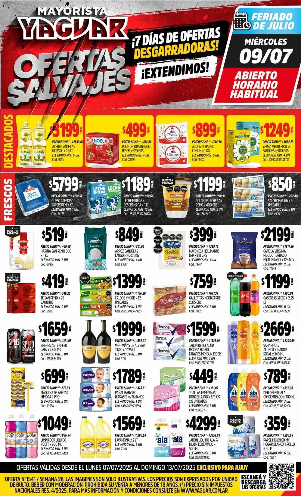 Ofertas de Ofertas Yaguar 7 de julio al 13 de julio 2025 - Página 1 del catálogo