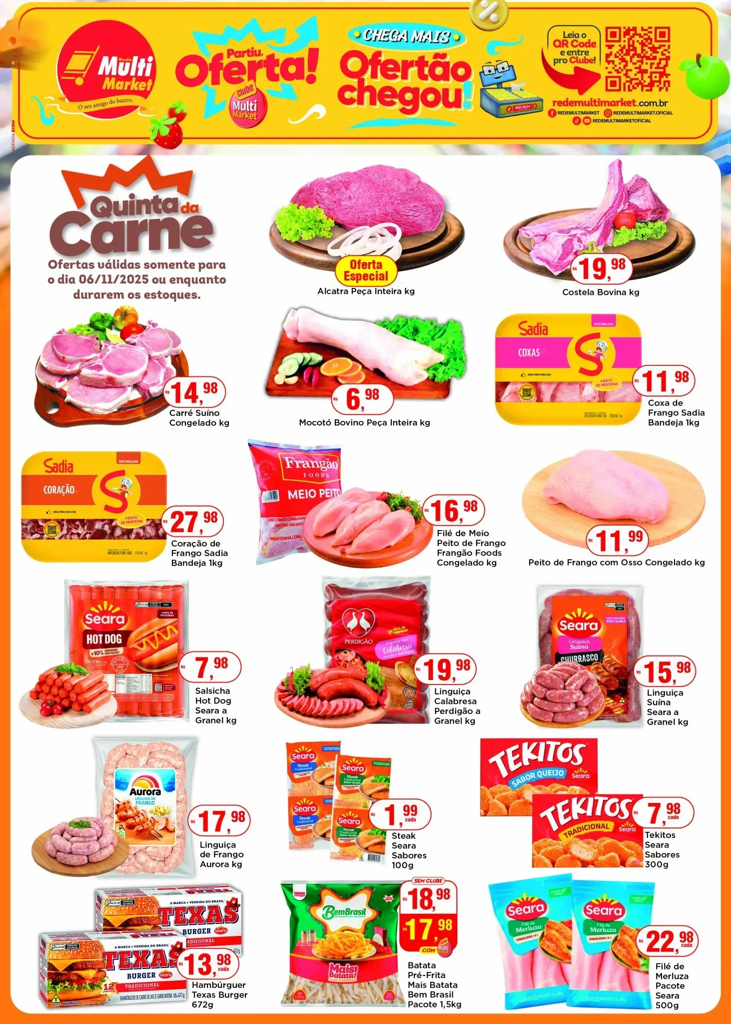 Encarte de  Rede Multi Market Folletos 6 de novembro até 7 de novembro 2025 - Pagina 1