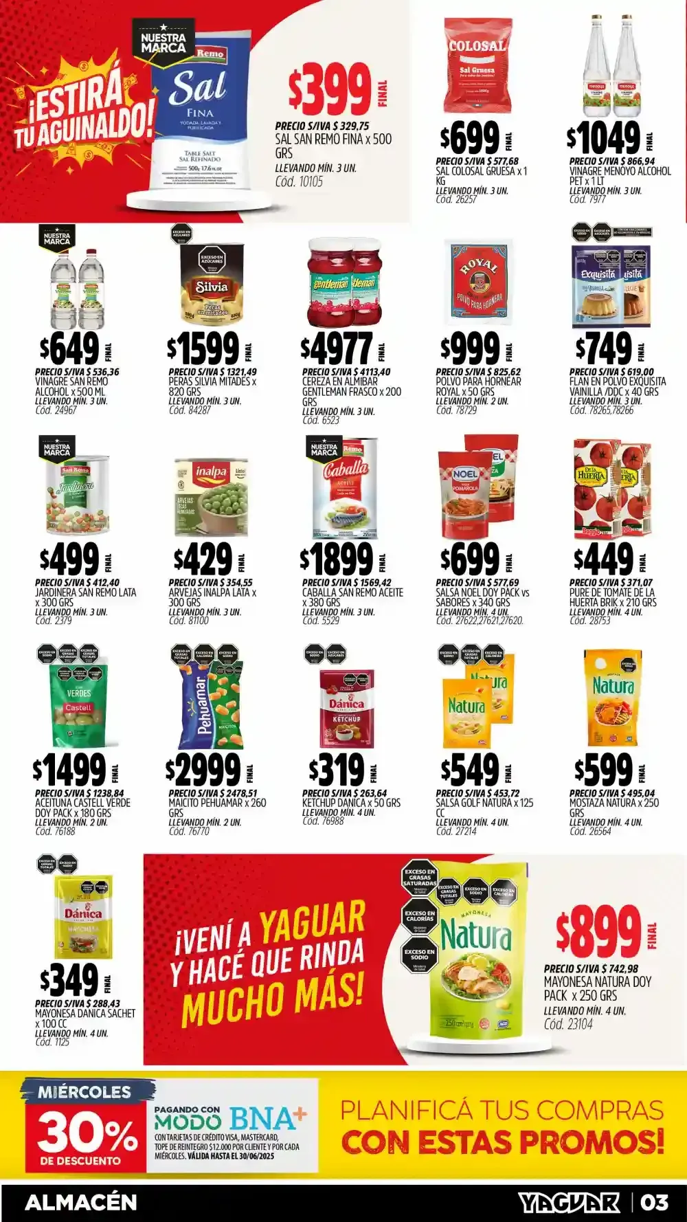 Ofertas de Ofertas Yaguar 23 de junio al 28 de junio 2025 - Página 3 del catálogo