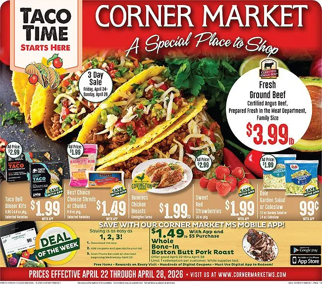 Weekly ad Corner Market weekly ads from April 22 to April 28 2026 - Page 
