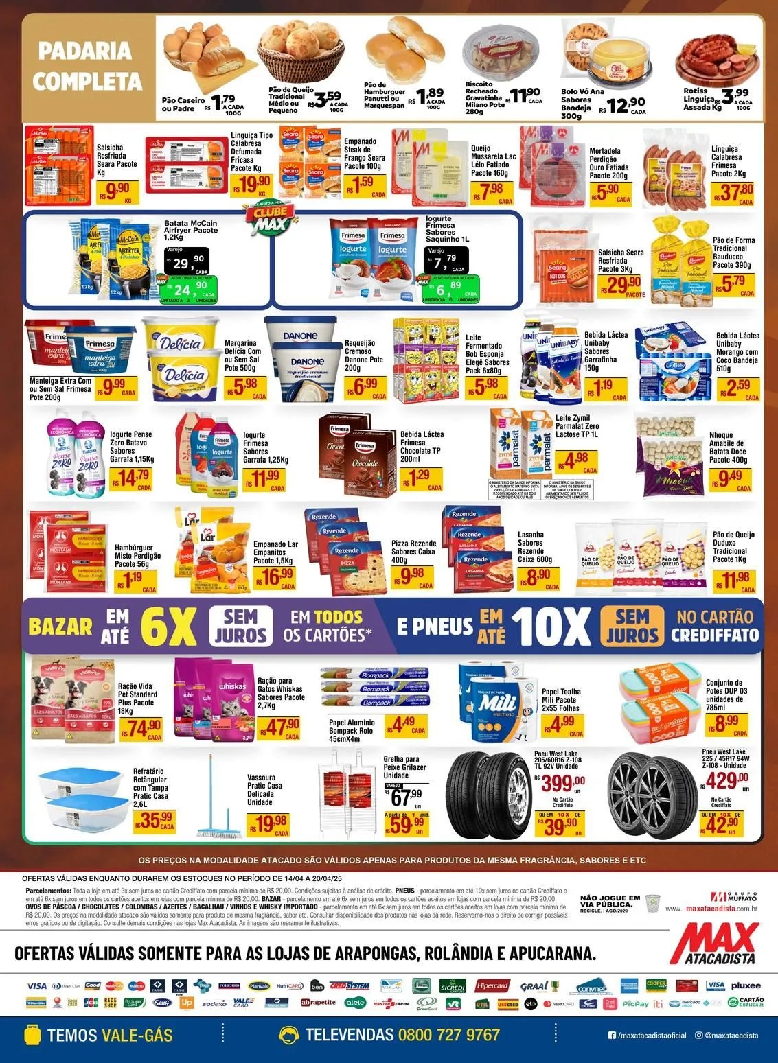 Encarte de Folheto Max Atacadista  14 de abril até 20 de abril 2025 - Pagina 4