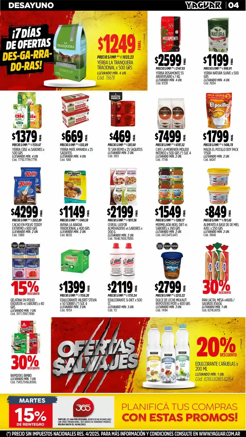 Ofertas de Ofertas Yaguar 30 de junio al 5 de julio 2025 - Página 4 del catálogo
