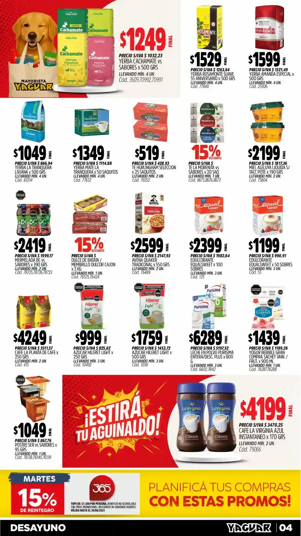 Ofertas de Ofertas Yaguar 23 de junio al 28 de junio 2025 - Página 4 del catálogo