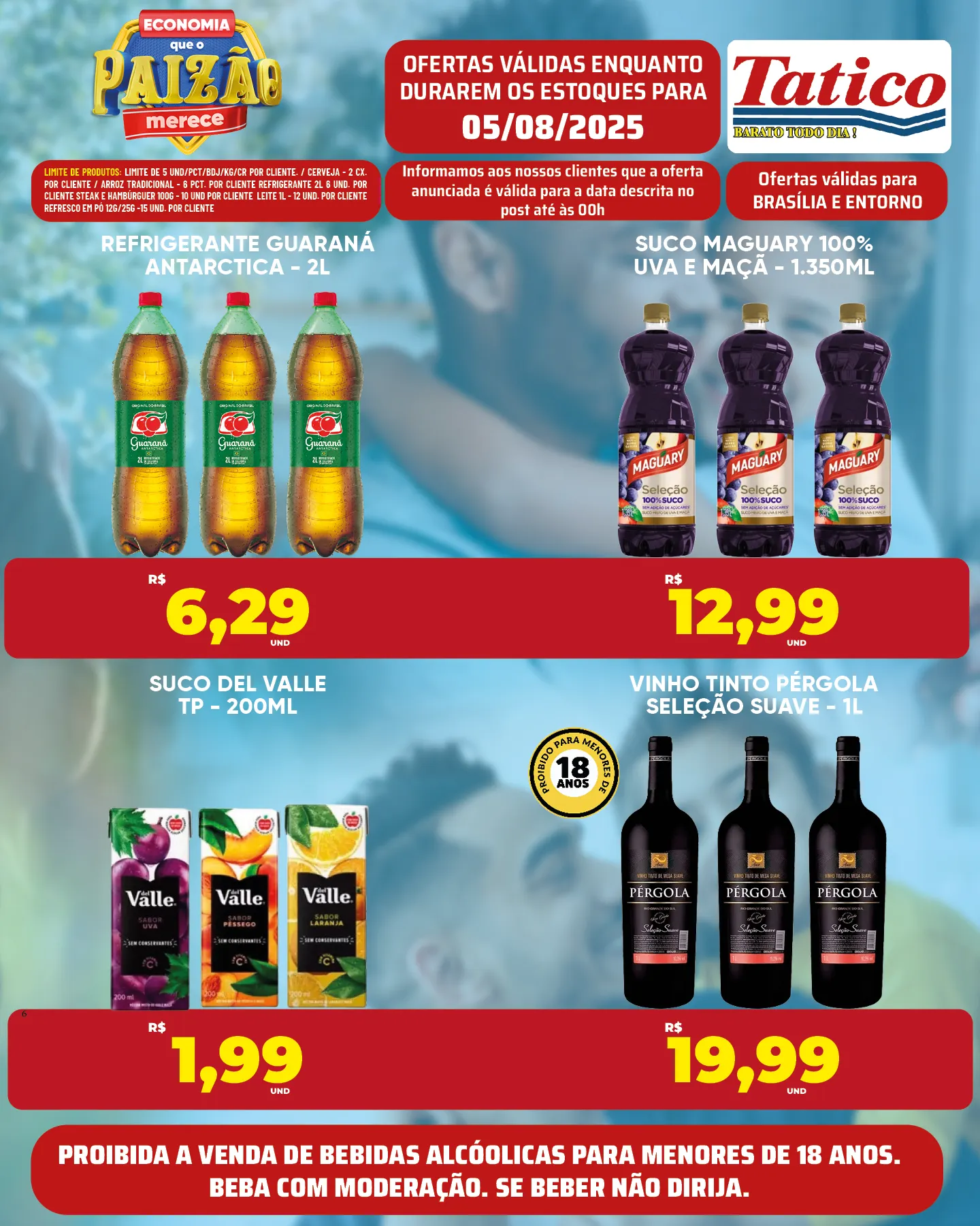 Encarte de Folhetos Tatico 5 de agosto até 7 de agosto 2025 - Pagina 1