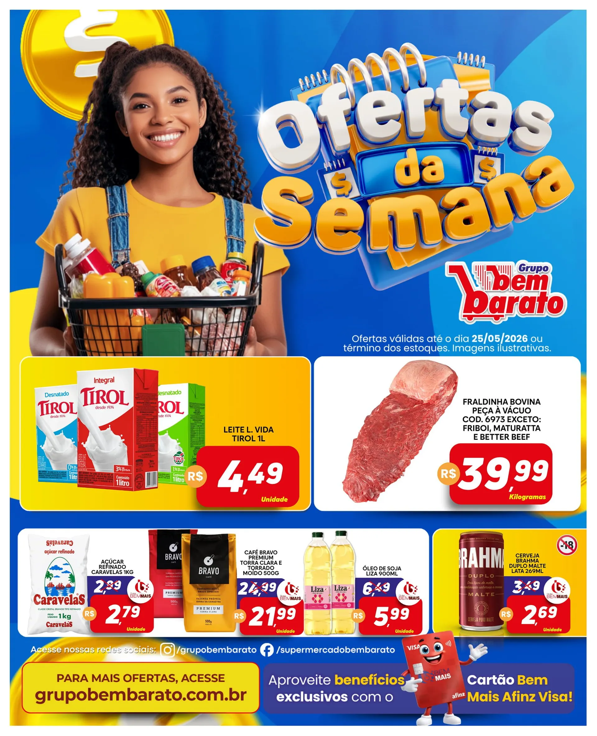 Encarte de Folhetos Bem Barato 19 de maio até 25 de maio 2026 - Pagina