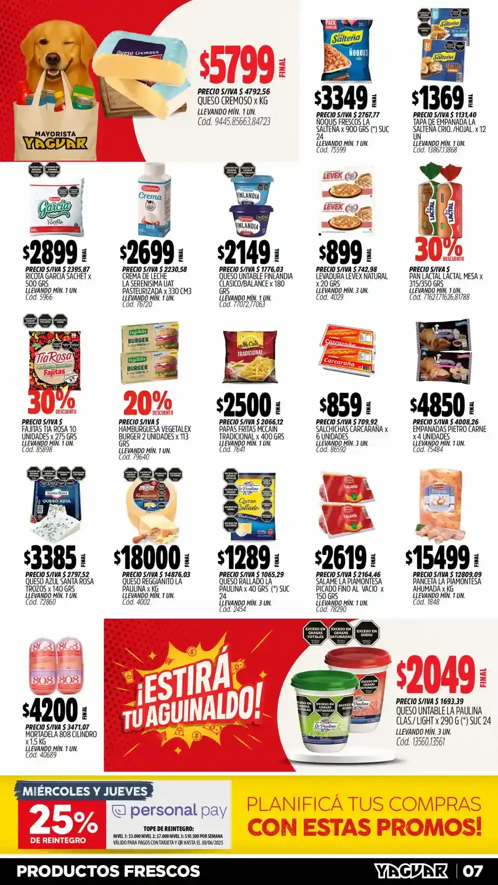 Ofertas de Ofertas Yaguar 23 de junio al 28 de junio 2025 - Página 7 del catálogo