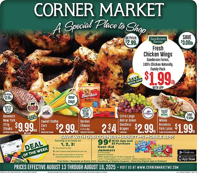 Weekly ad Corner Market Sales from August 13 to August 19 2025 - Page
