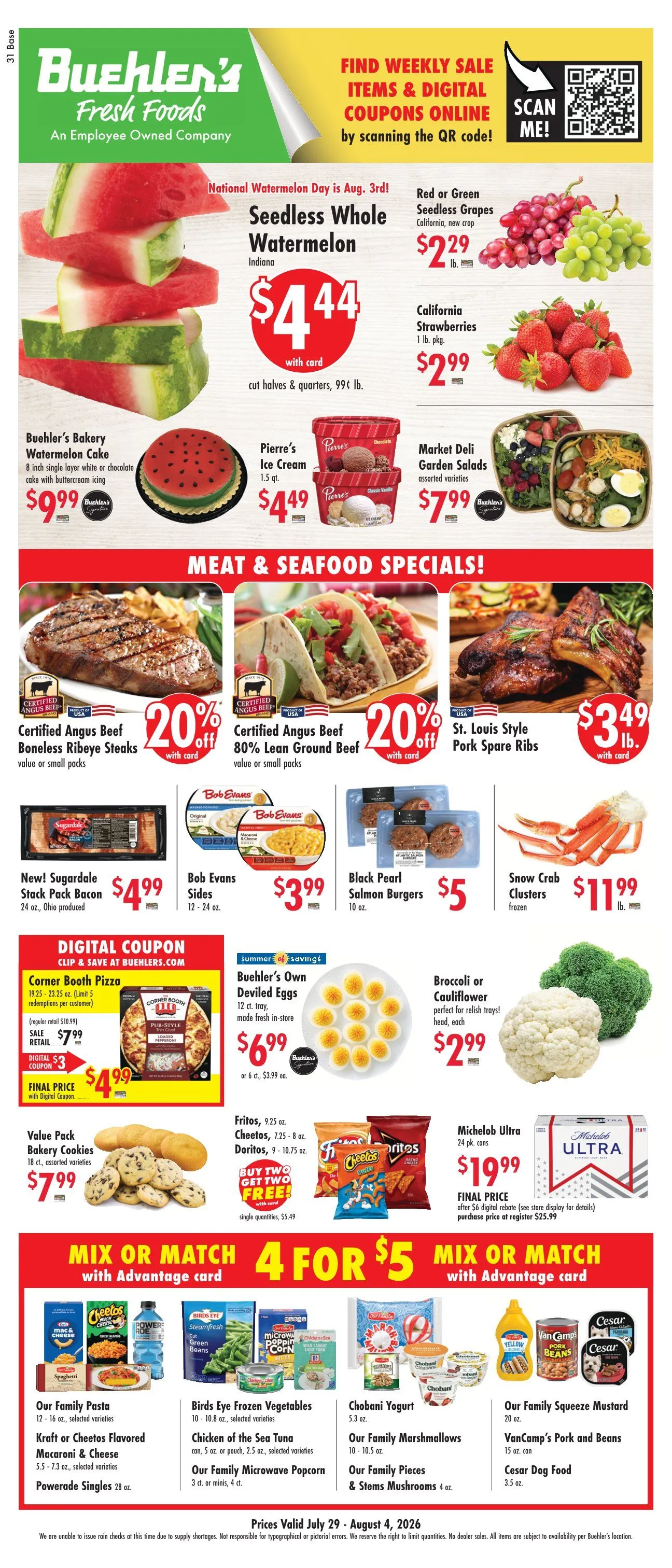 Weekly ad Buehler's Fresh Foods Sales from July 29 to August 4 2026 - Page