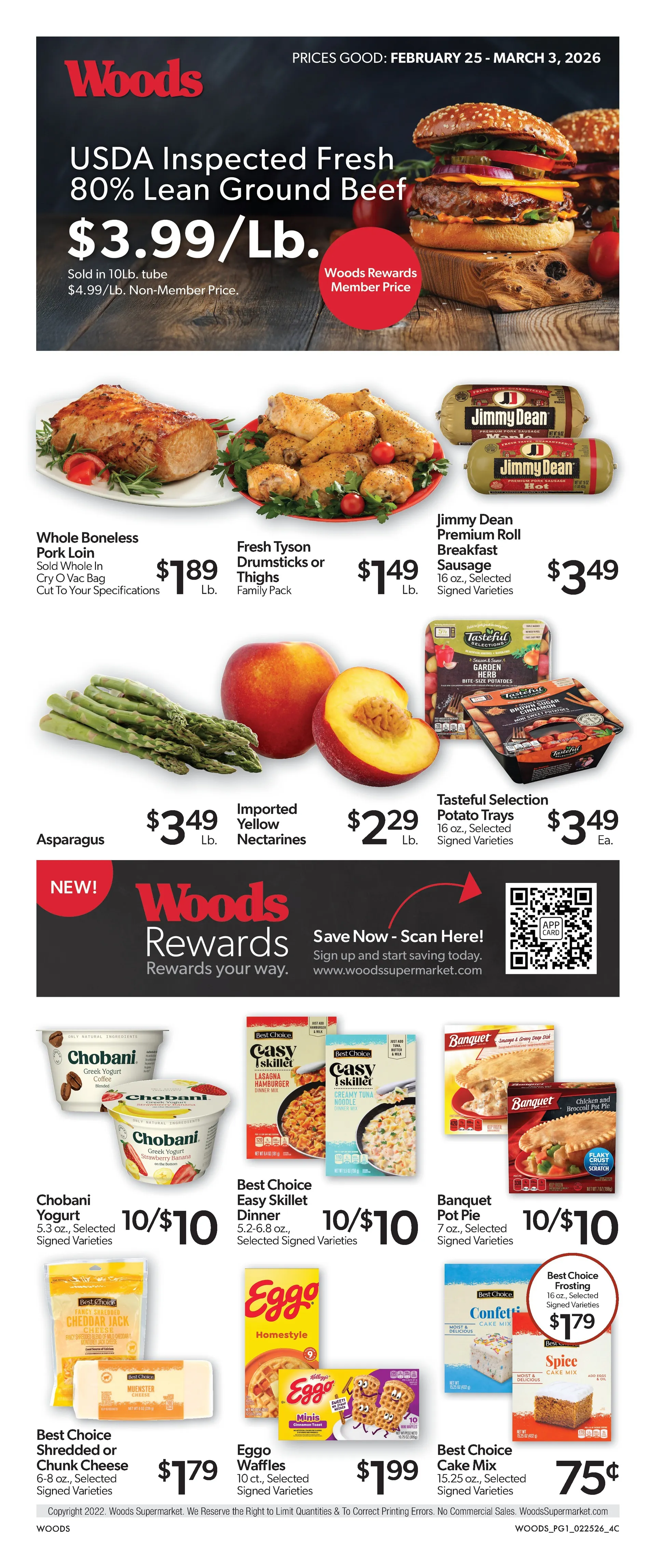 Weekly ad Woods Supermarket Sales from February 25 to March 3 2026 - Page