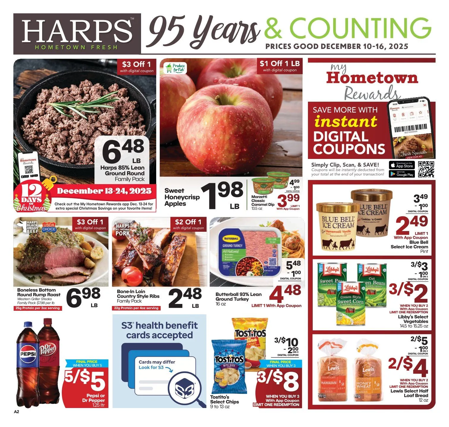 Weekly ad Harps Foods Sales from December 10 to December 16 2025 - Page 1