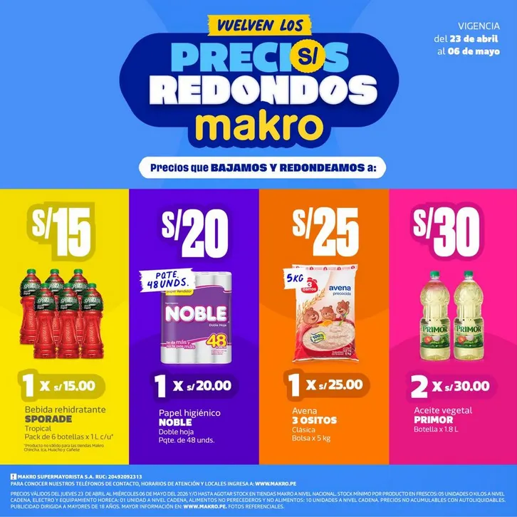 Catalogo de  Makro Ofertas 23 de abril al 6 de mayo 2026 - Pag 1