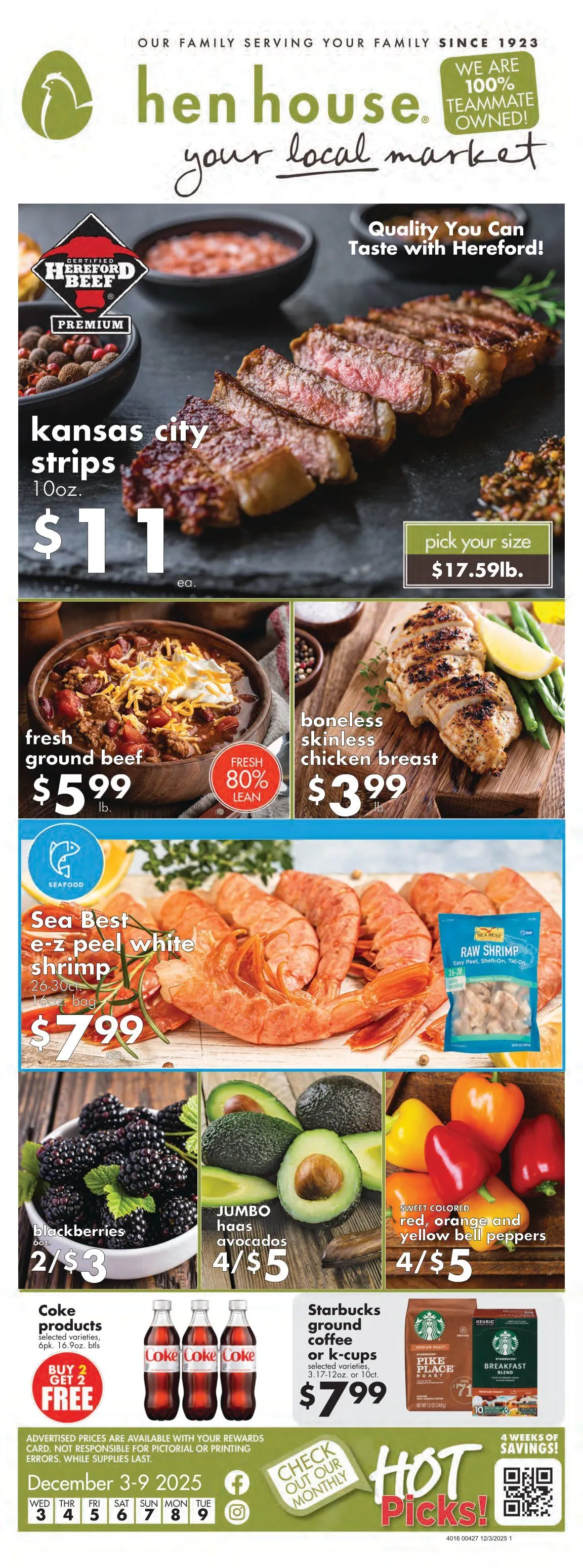 Weekly ad Hen House Sales from December 3 to December 9 2025 - Page 1
