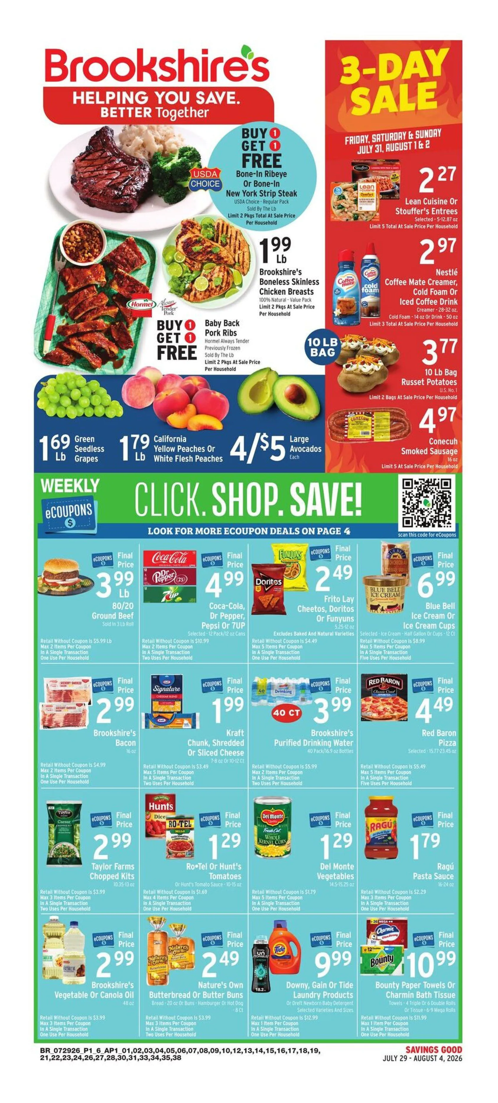 Weekly ad Brookshires Sales from July 29 to August 4 2026 - Page 