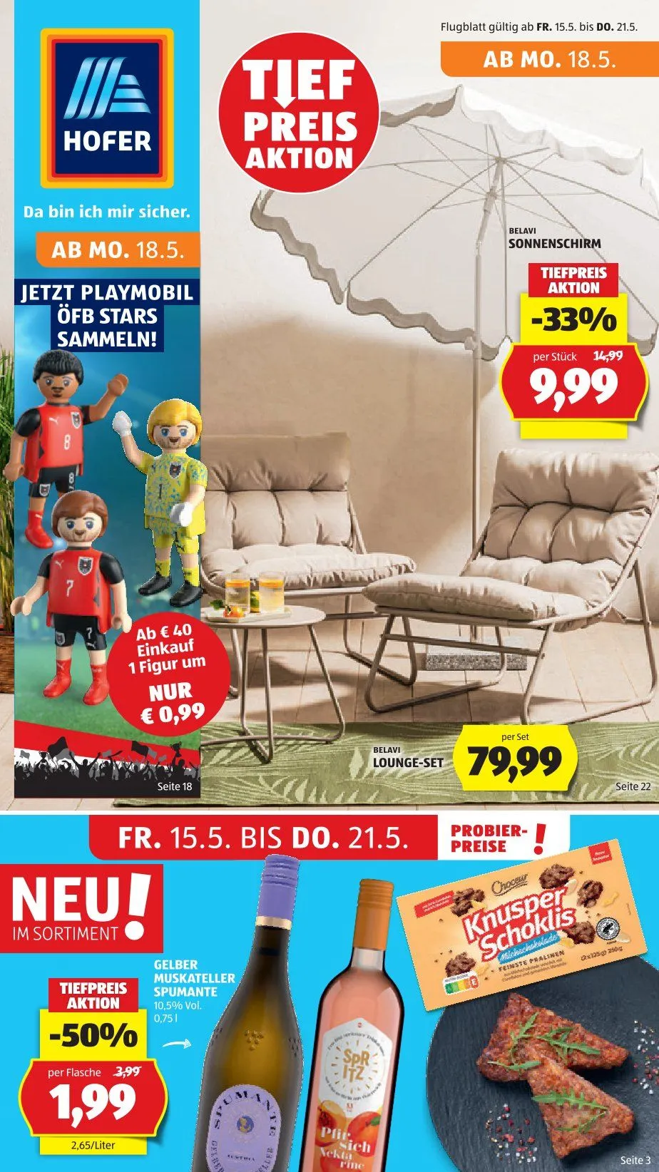  Hofer Prospekte von 15. Mai bis 21. Mai 2026 - Flugblätt seite  1