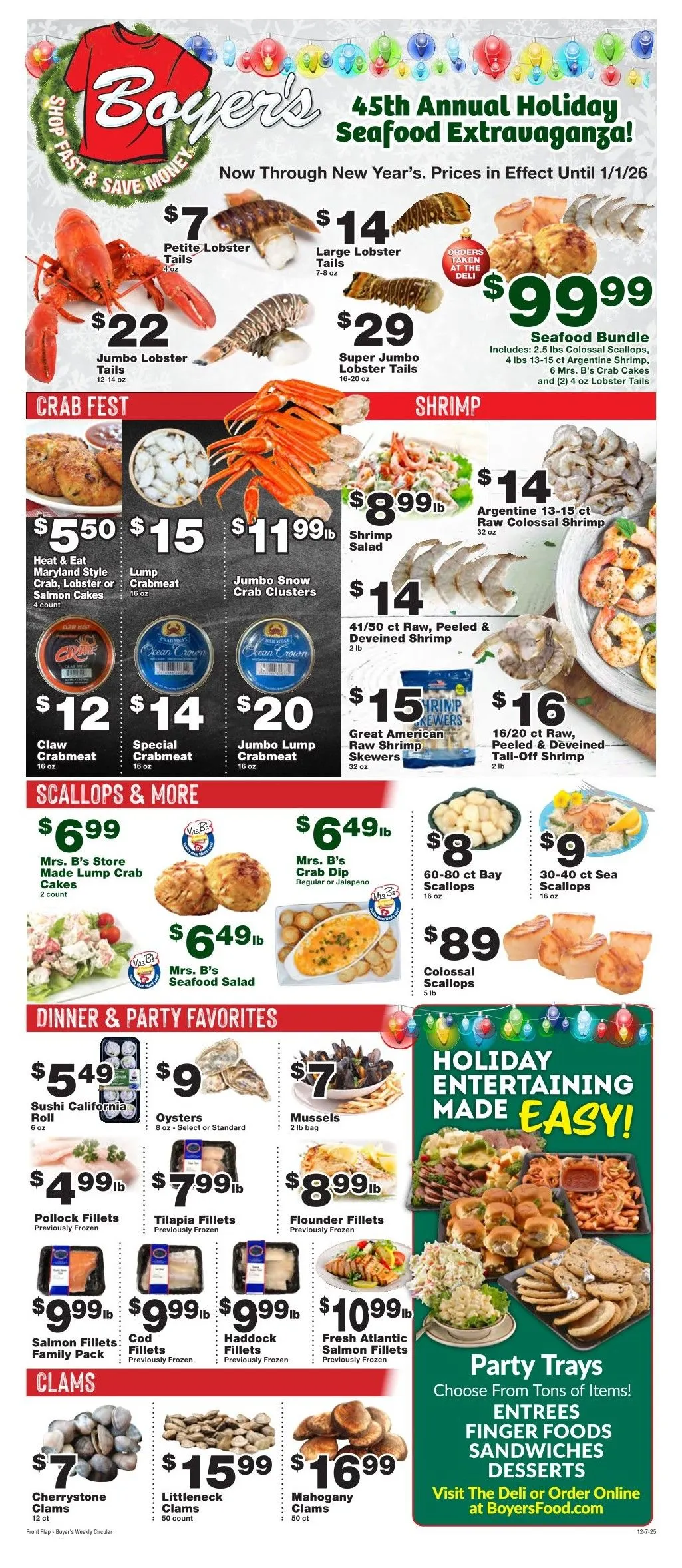 Weekly ad Boyer's Food Market Sales from December 9 to January 1 2026 - Page 1
