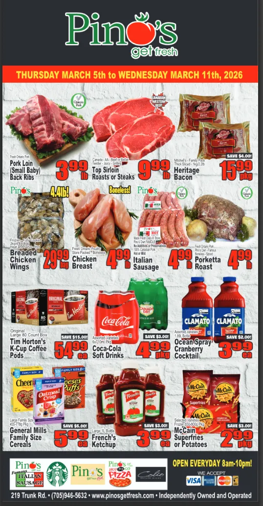 Pino's Sales from March 5 to March 12 2026 - flyer page 1