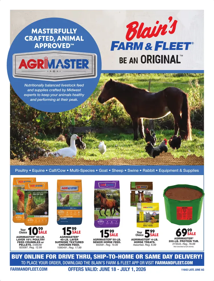 Weekly promotion Blain's Farm & Fleet Sales spanning from June 18 to July 1 2026 - Page  for Catalogue 365