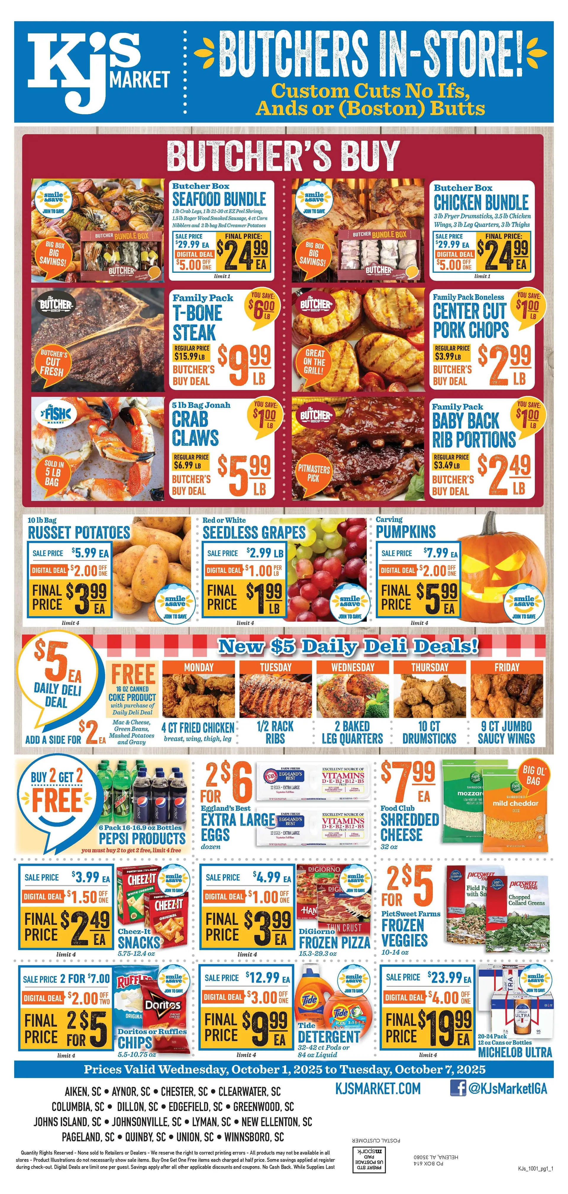 Weekly ad KJ´s Market Sales from October 1 to October 7 2025 - Page 1