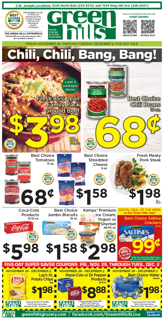 Weekly ad Green Hills Grocery Sales from November 28 to December 2 2025 - Page