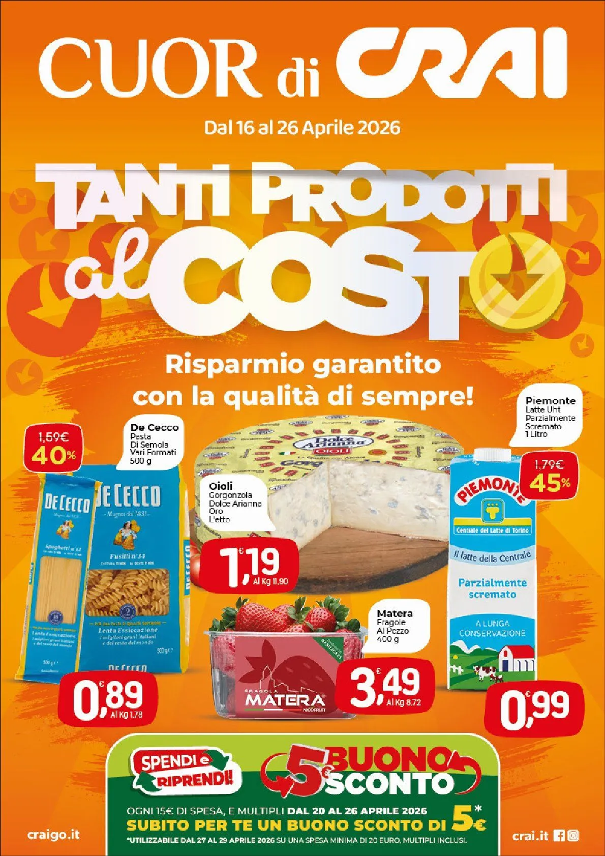 Volantini Crai da 16 aprile a 26 aprile di 2026 - Pagina del volantino 1