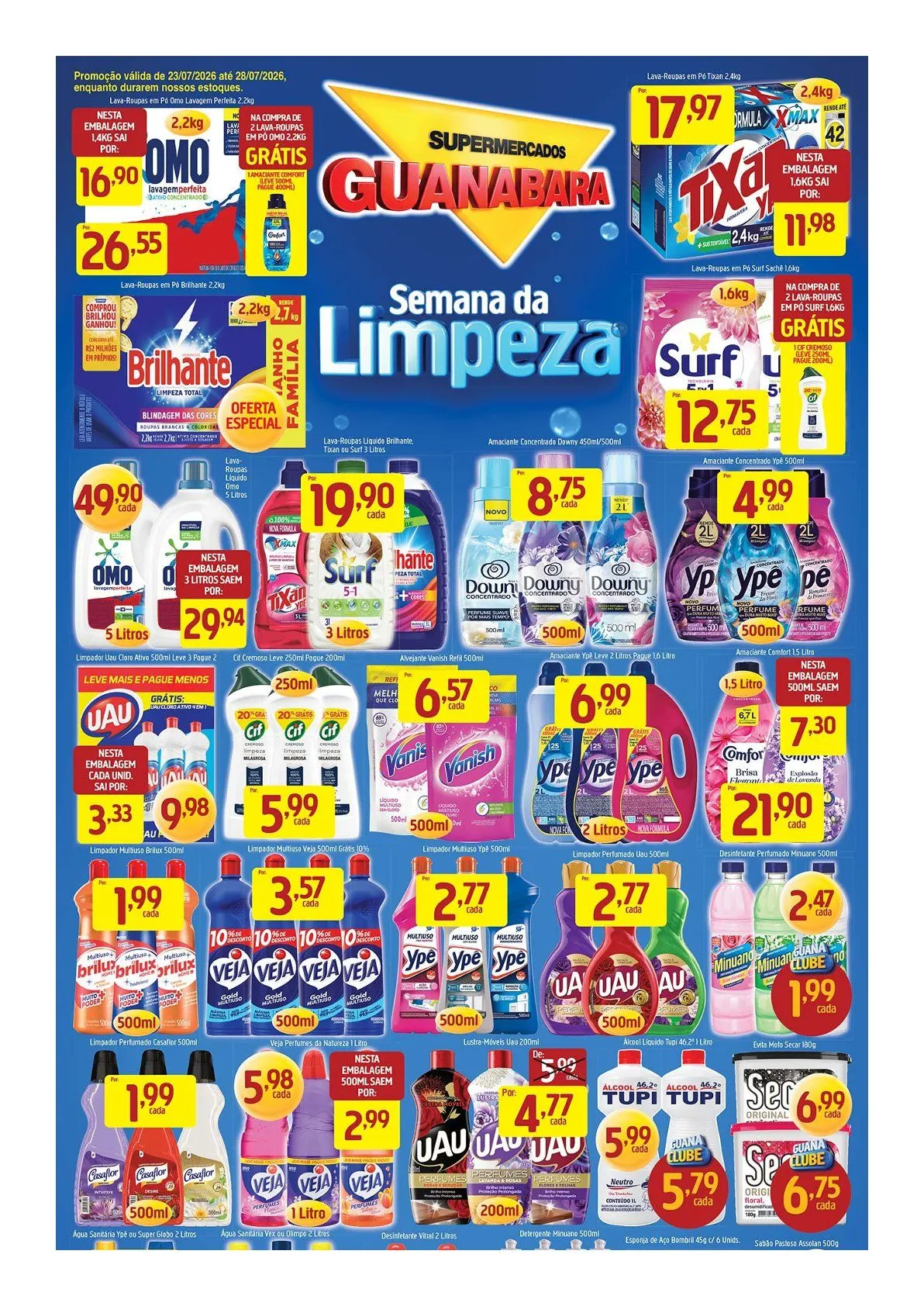Encarte de Folhetos  Supermercados Guanabara 23 de julho até 28 de julho 2026 - Pagina 1