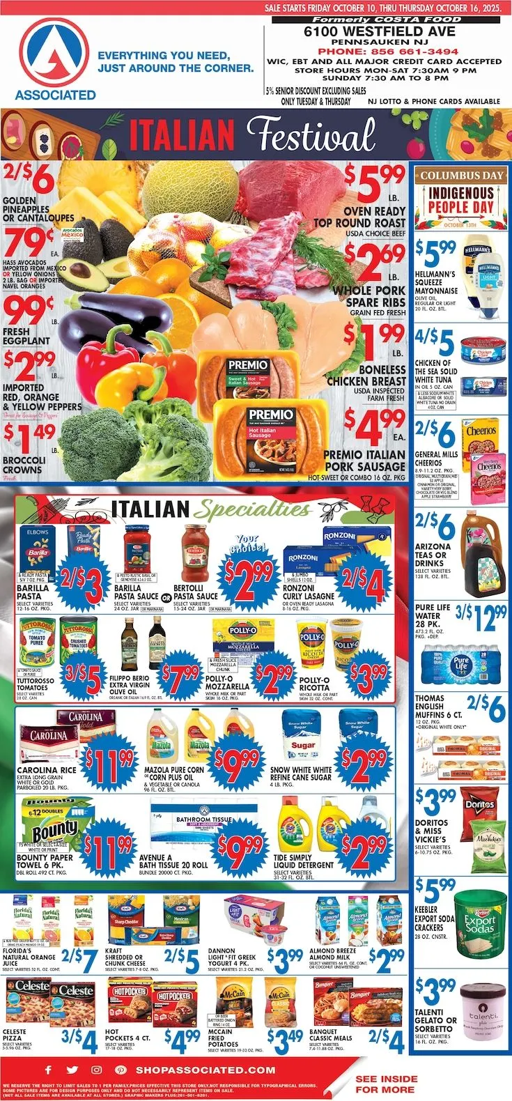 Weekly ad Associated Supermarkets Sales from October 10 to October 17 2025 - Page 1