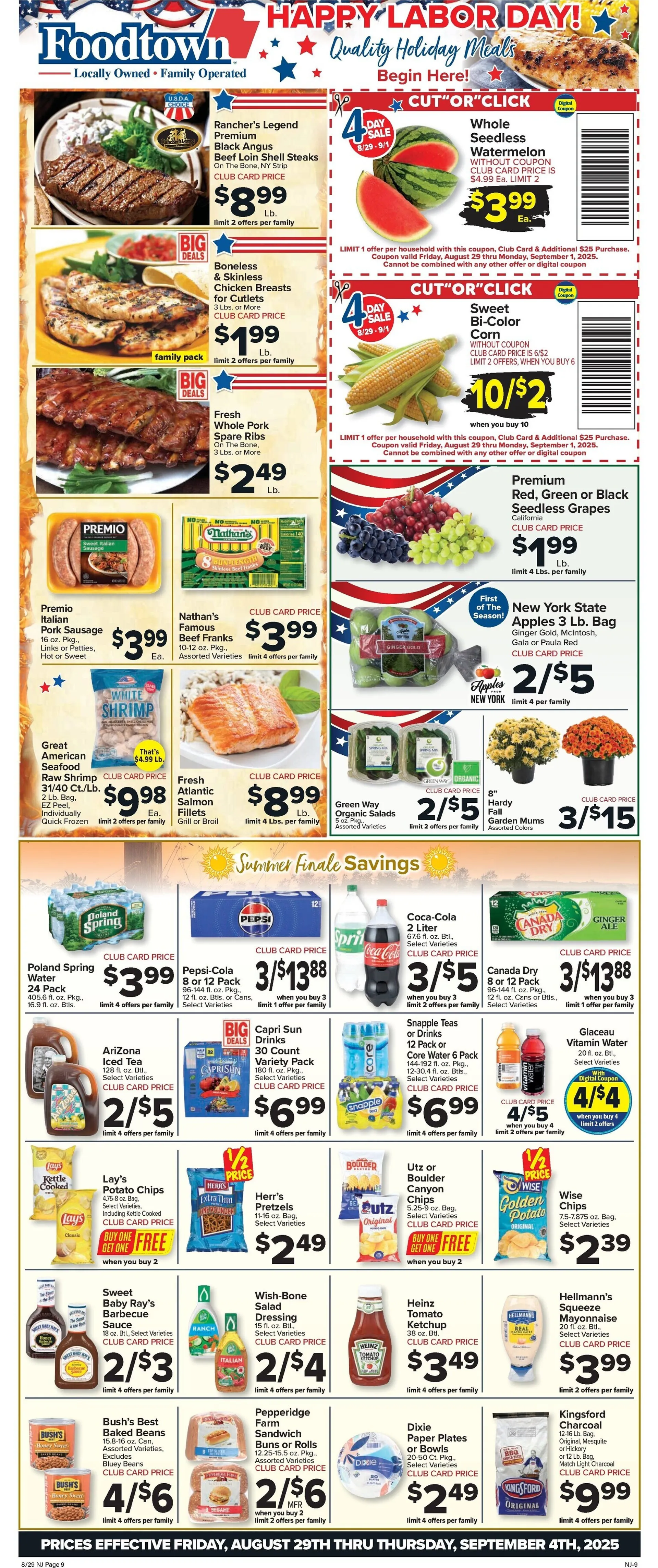 Weekly ad Foodtown Sales from August 29 to September 4 2025 - Page 1