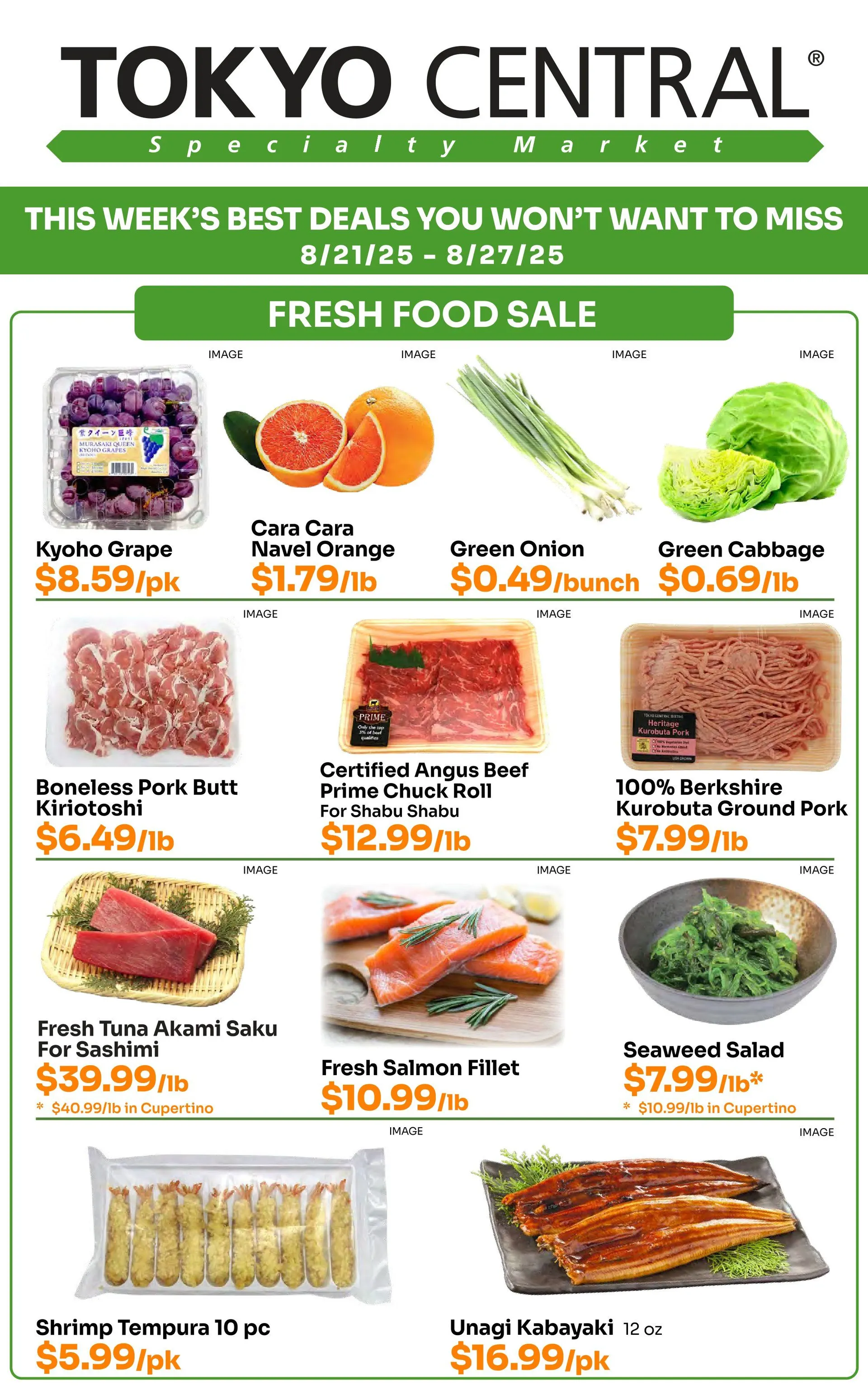 Weekly ad Tokyo Central Specialty Market Sales from August 21 to August 27 2025 - Page