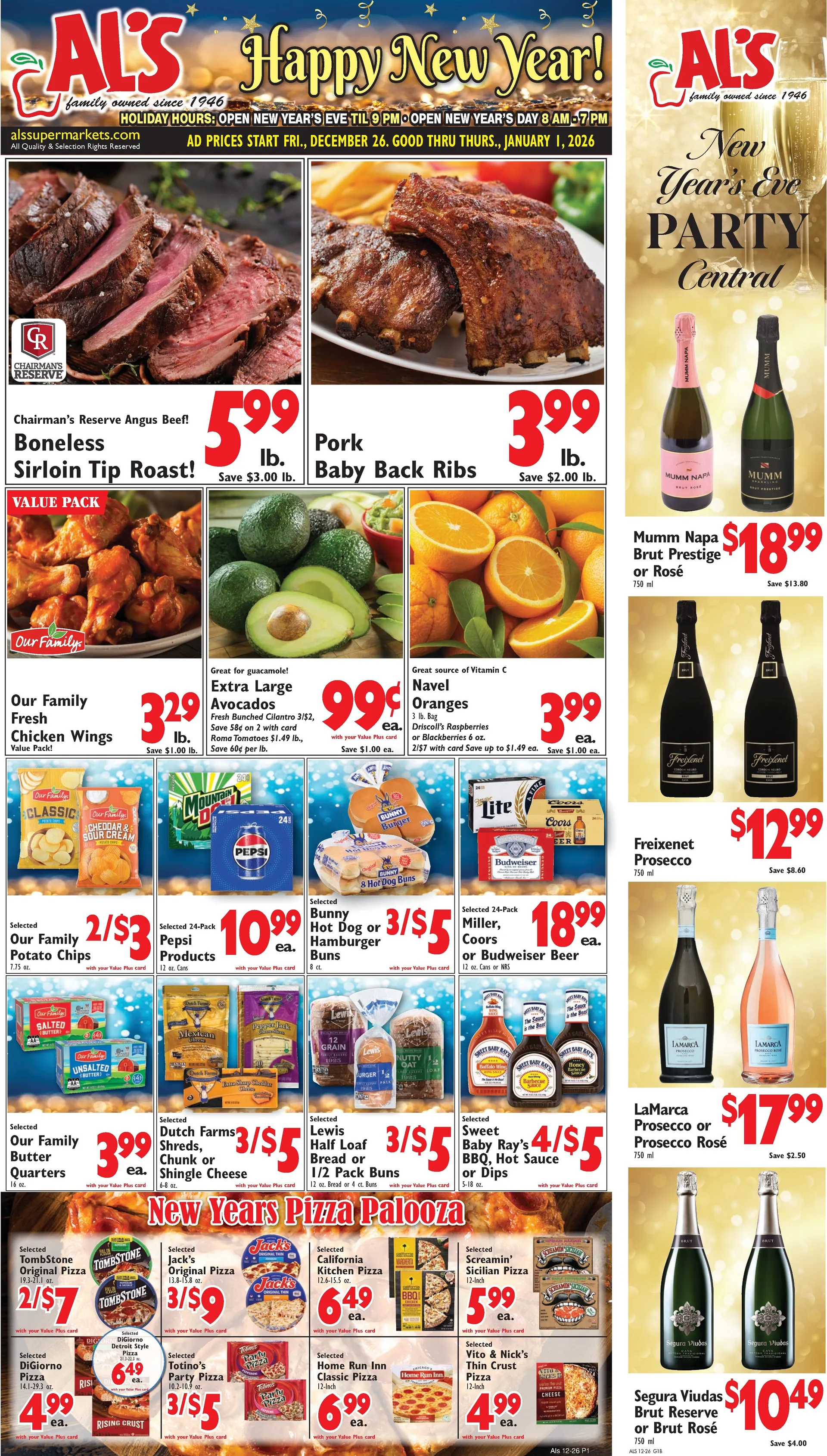 Weekly ad Al's Supermarket  from December 26 to January 1 2026 - Page 1