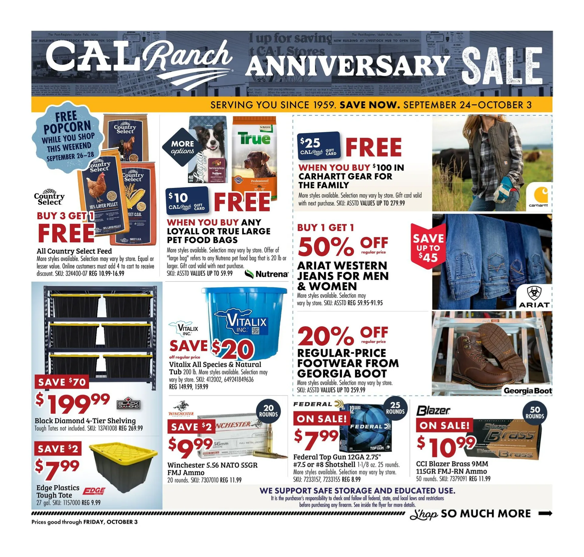 Weekly ad C-A-L Ranch Stores Sales from September 24 to October 2 2025 - Page 1