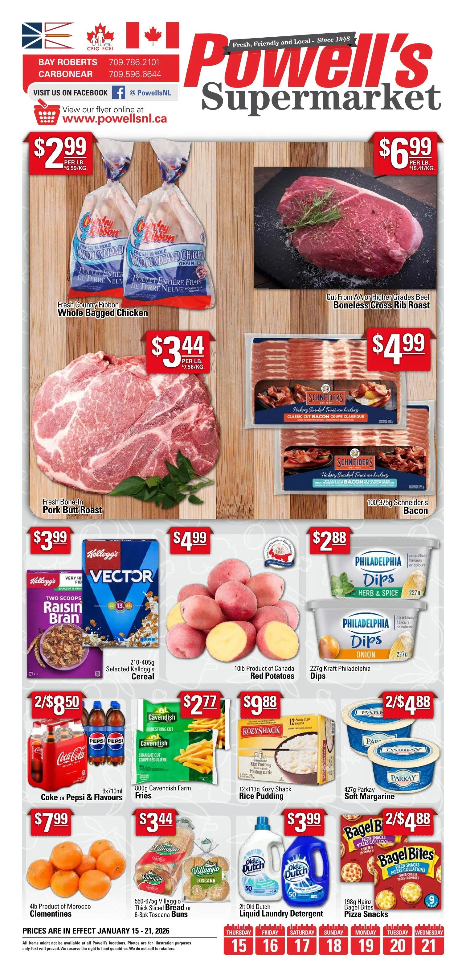 Powell's Supermarket Sales from January 15 to January 21 2026 - flyer page 1